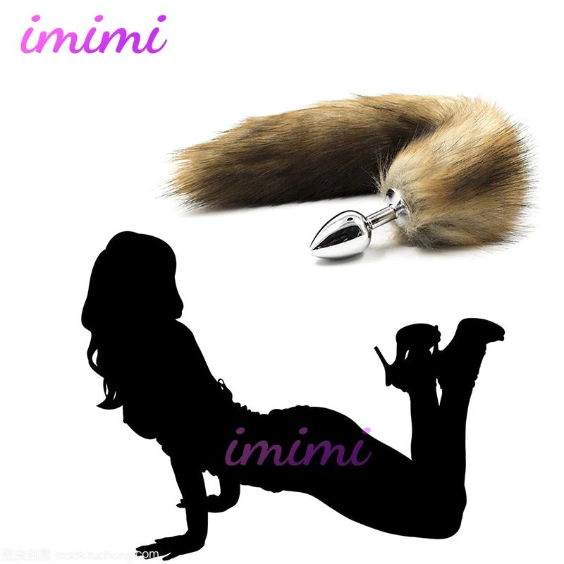 Анальная пробка с заячьим хвостом секс игрушки для взрослых перьевые бусины