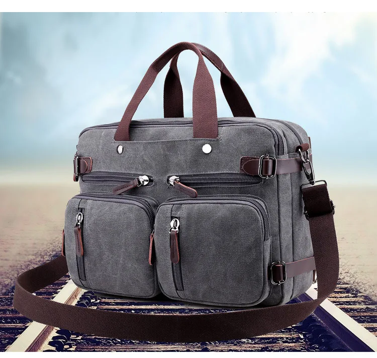 WOBAG Мужская модная дорожная сумка через плечо сумка Холщовая Сумка большой портфель большая Повседневная Деловая мужская сумка для ноутбука
