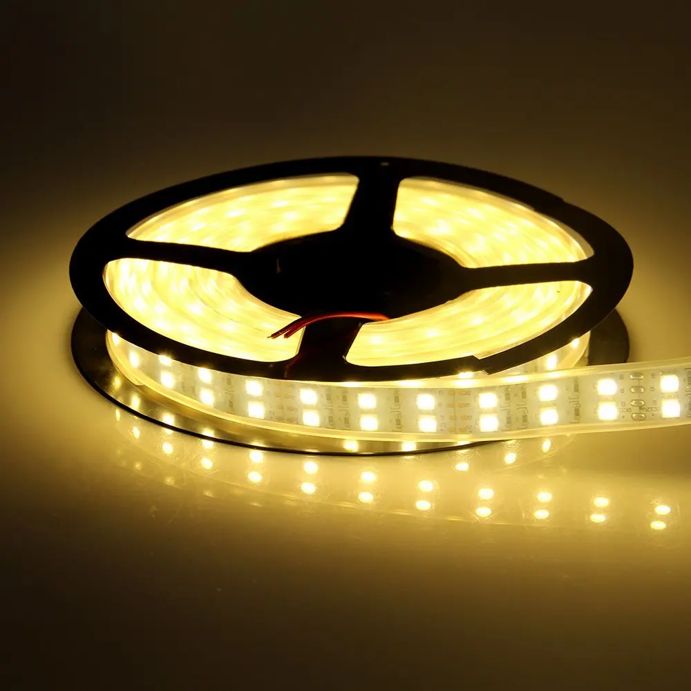 

DC12v 120leds/m RGB Led Strip 5050 5m/reel Double Row Warm White/White Led Tape Light Waterproof/Non-waterproof