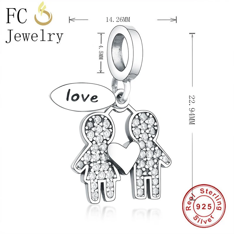 FC ювелирные изделия Подходит оригинальный Pandora Шарм браслет 925 Стерлинговое