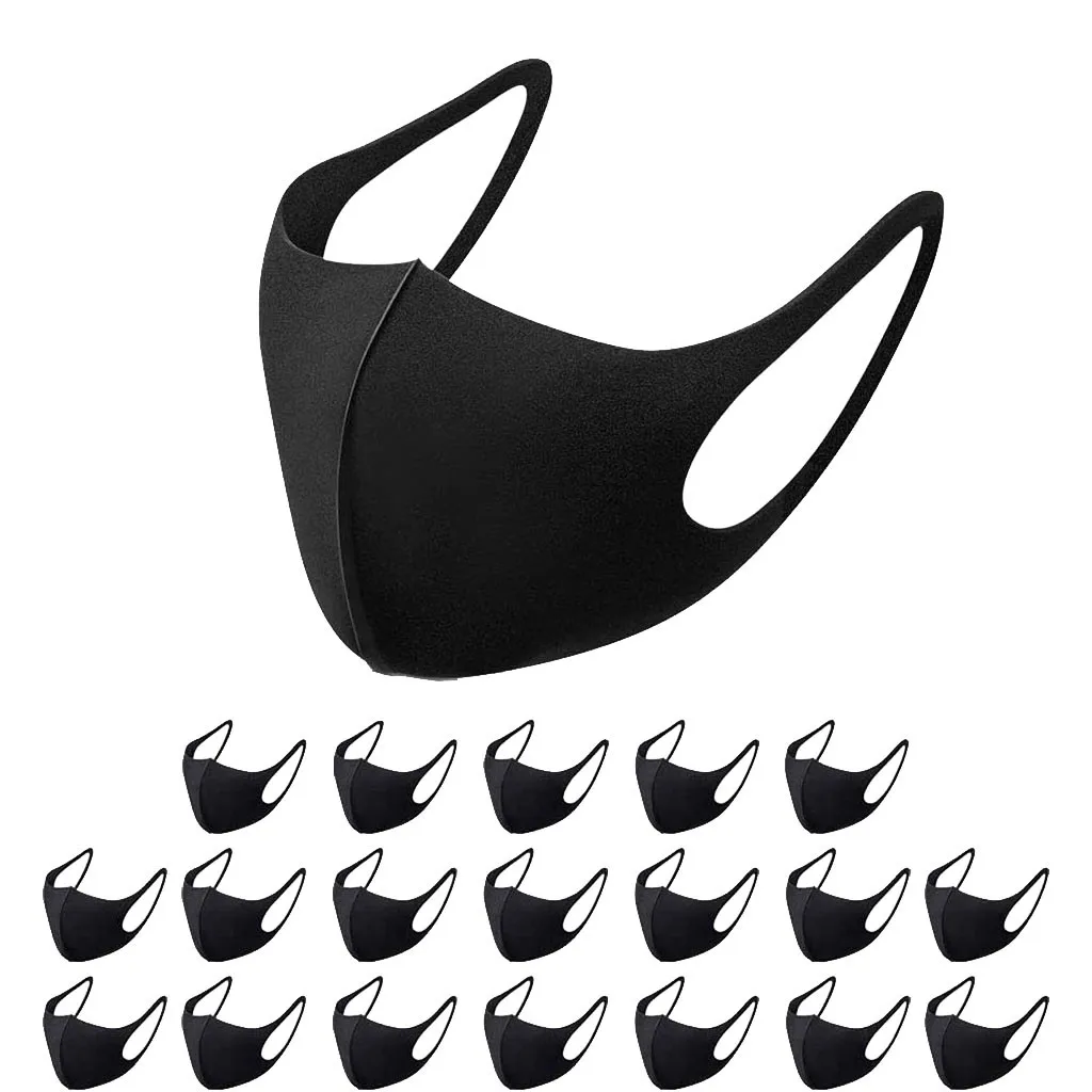Черная маска для лица 20 шт. ткань женщин и мужчин трубчатые маски на заказ косплей