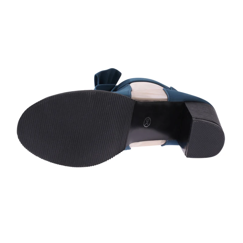 Туфли-лодочки женские на высоком толстом каблуке сетчатые босоножки с