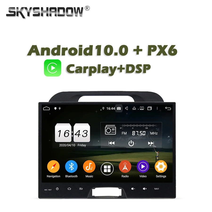 Беспроводной Carplay DSP IPS Android 11 4 Гб + 64 8 ядер Bluetooth 5 0 Wifi GPS карта AHD RDS радио для kia Sportage