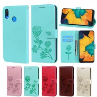 a30 fashion rose flower leather flip case for samsung galaxy a30 funds mobile phone cover for samsung galaxy a 30 capa