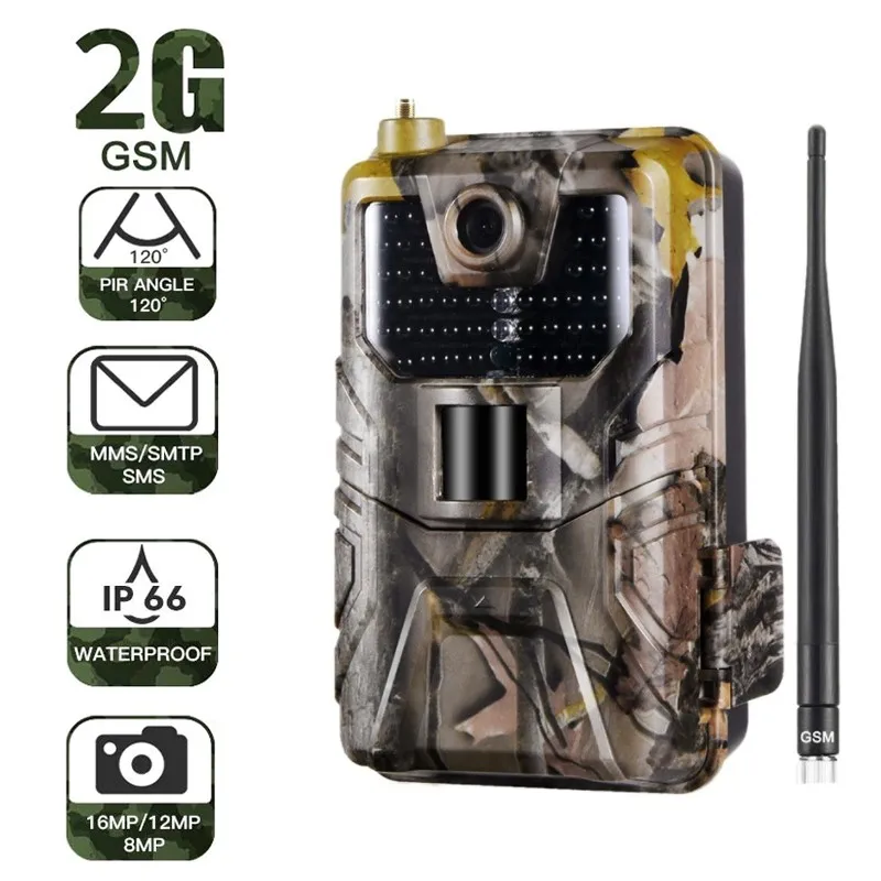 

Фотоловушка HC900M беспроводная, 2G GSM MMS SMTP, 20 МП, 1080P