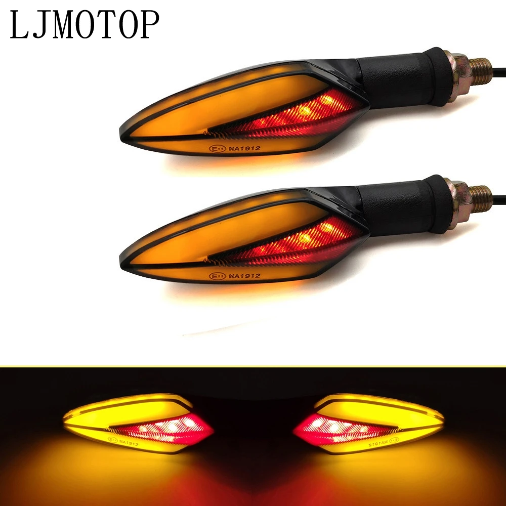 Universal Motorcycle LED Turn Signals Light Indicator signal tail light For Yamaha YZF R3 R25 R6 600R FZR 600 |