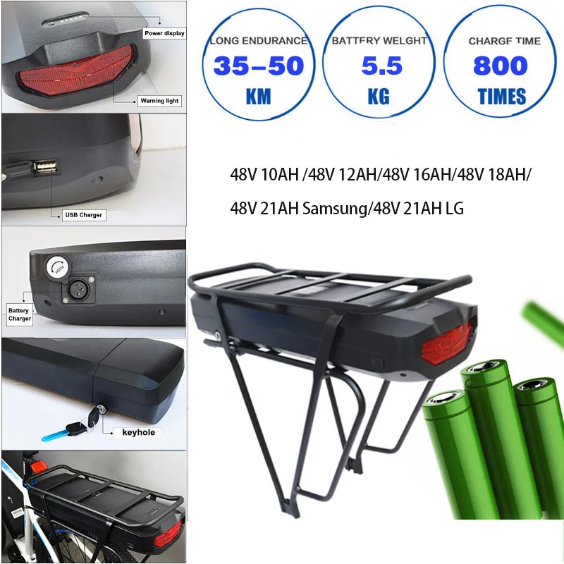 48V500W Электрический велосипед конверсионный комплект 26''700C колесо электродвигателя с задней стойкой Батарея Мотор Электрический Para Bicicleta велосипед