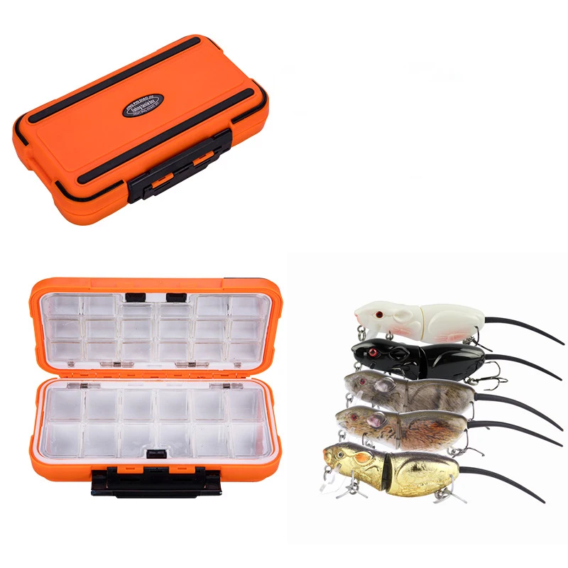 

Fishing Lures Baits Tackle Box and Lure Kit Piece Rat Fishing Lure Kit Bass Freshwater Saltwater Soft Mice Artificial Lures Bait