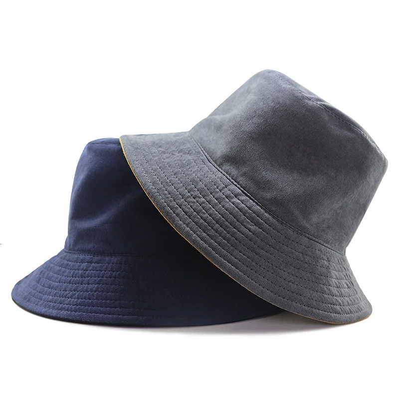 

Winter Big Size Bucket Hats Plus Size Man Hat Large Head Outdoor Panama Caps Suede Fisherman Hats 56-58cm 58-60cm 60-63cm
