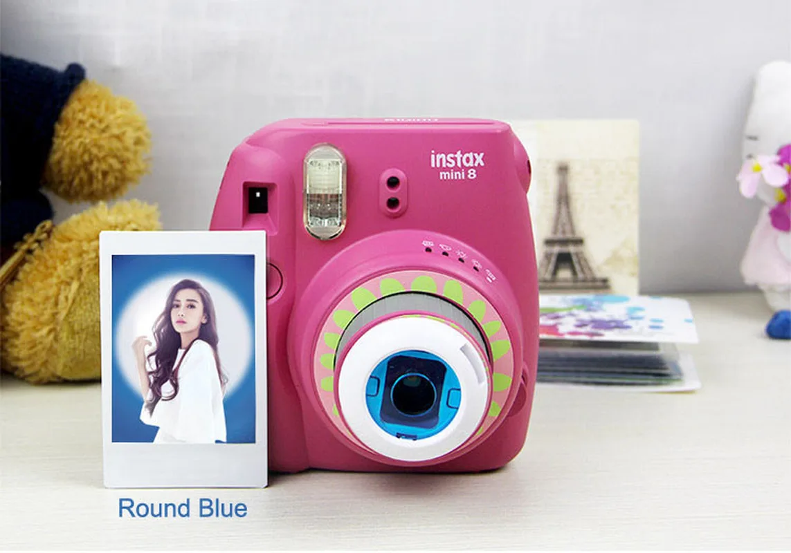 4 шт. 1 упаковка Fujifilm Instax Mini 8 7S + Kitty мгновенная камера цветные фильтры круглая