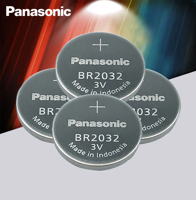 

4PCS/Lot New Original Panasonic 3V BR2032 Battery BR 2032 High temperature Button Coin Cell Batteries