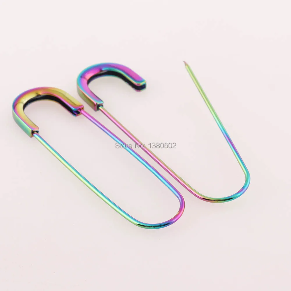 20 шт./лот 80 мм радужная цветная большая брошь булавка безопасные булавки для