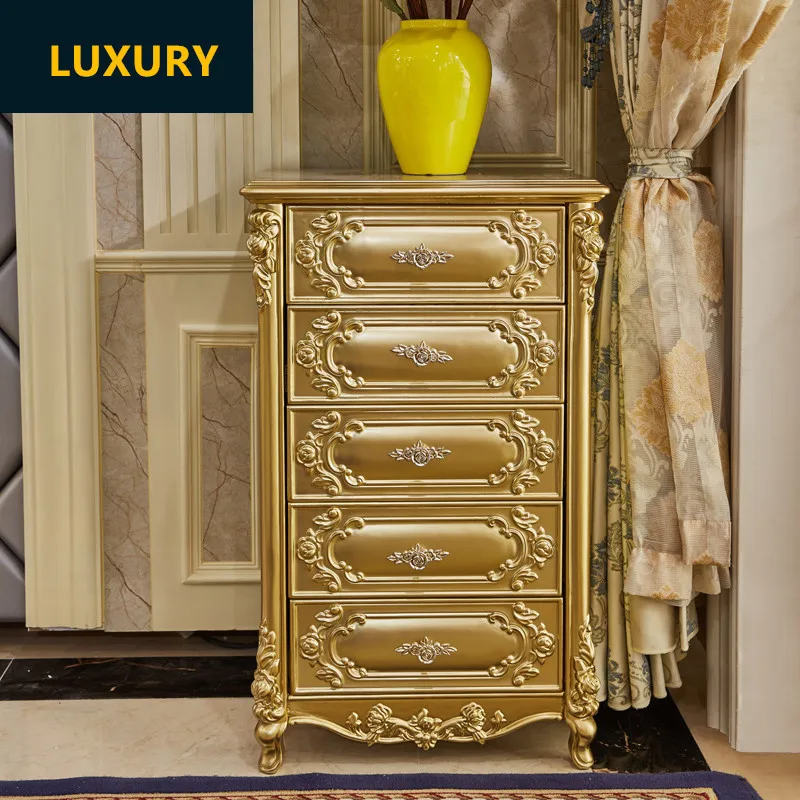 Dl новый дизайн европейская роскошная двуспальная кровать из цельного дерева и