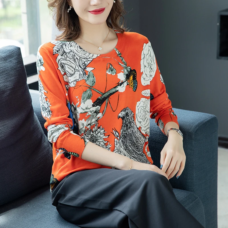 Элегантный свитер женские повседневные Модные свободные свитера и пуловеры