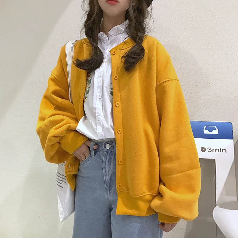 Кардиган лидер продаж свитшот Женская осенне зимняя свободная Толстая