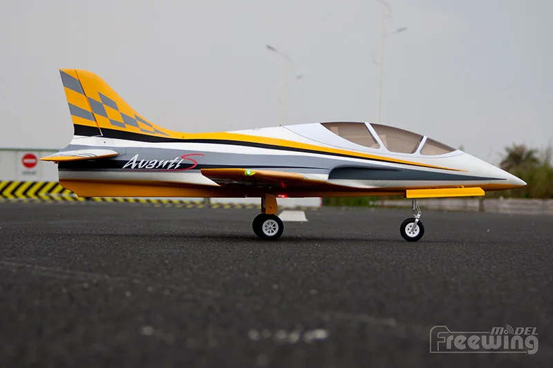Freewing rc самолет Avanti S 80 мм edf реактивный комплект с сервоприводами - Цвет: Yellow