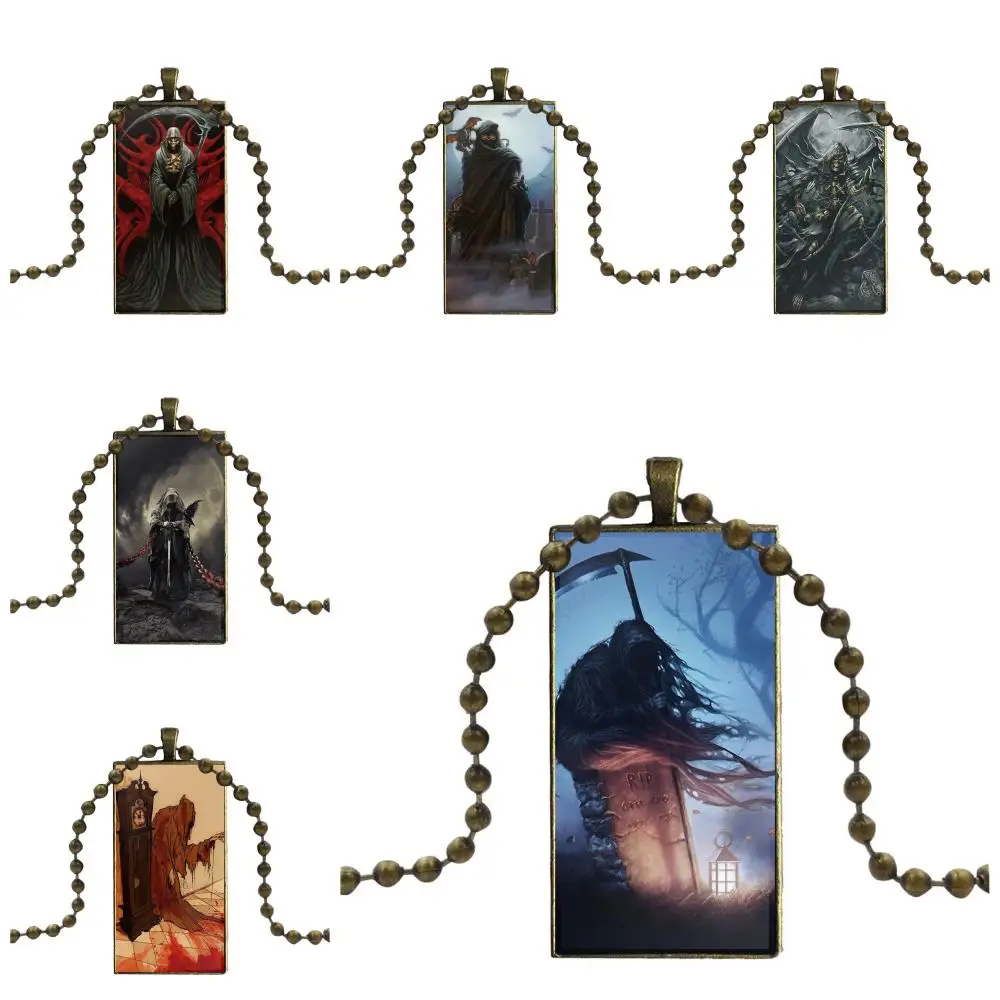 Ожерелье модная Длинная цепочка с прямоугольное ожерелье ювелирные изделия для