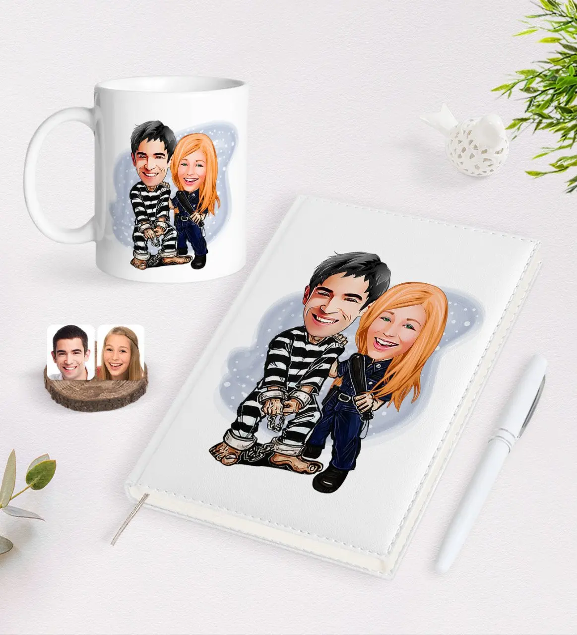 

Персонализированные Валентина карикатура 2021 Организатор ручка и кружка Seti-7