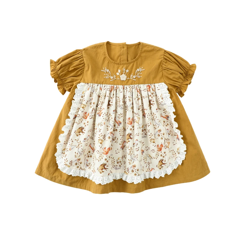 

Girls Dress Summer New Baby Sweet Embroidered Overalls Cute Suit Casual Jacket Trousers Kids Romper Girls Set