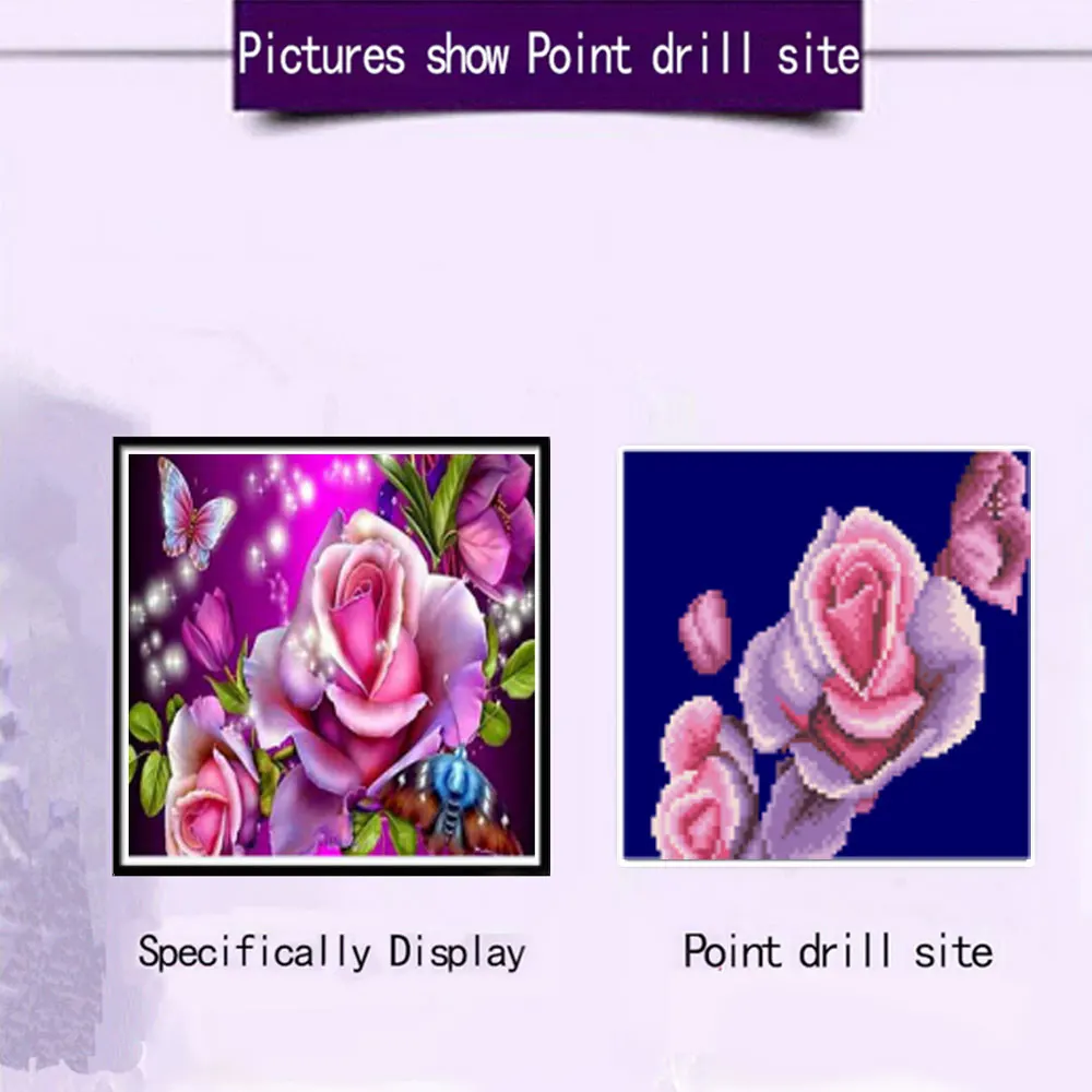 5D алмазная картина DIY пейзаж цветок цвет роза Алмазная вышивка ручной работы Набор для вышивки крестиком Рождество или
