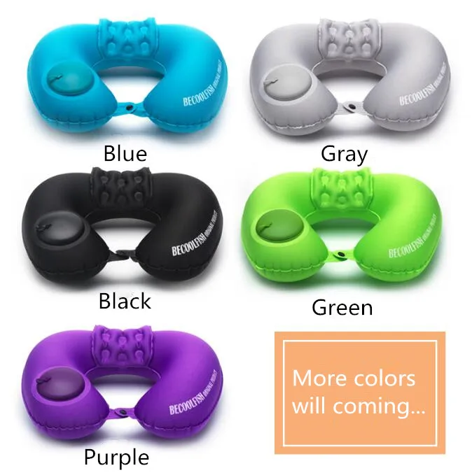 Новая надувная подушка для шеи дорожная U-образная воздушная подголовник головы