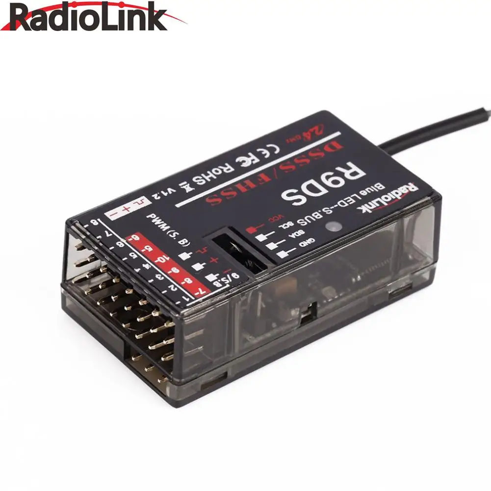 R9DS Radiolink R6F/R7FG/R9DSR/R12DS 2,4 ГГц 6CH/7CH/9CH приемник для RC6GS RC4GS RC3S RC4G T8FB передатчика радиоуправляемой модели RC сигнал приемника - Цвет: R9DS
