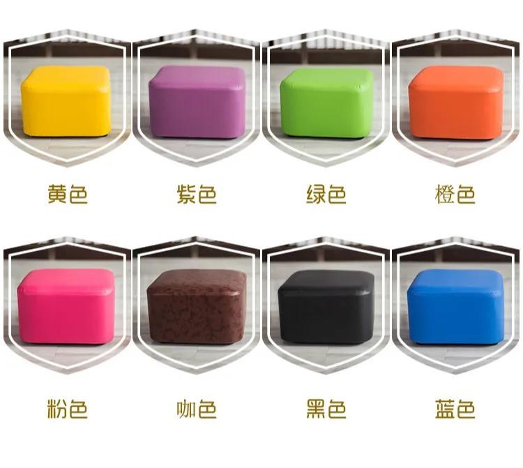 Креативный маленький детский стул диван табурет квадратный из твердой древесины