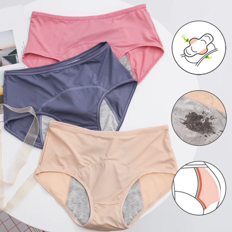 

Large Size Physiological Pants Before and After Menstrual Period, Leak-proof Middle and High Waist Vents, Aunt Sanitary Panties