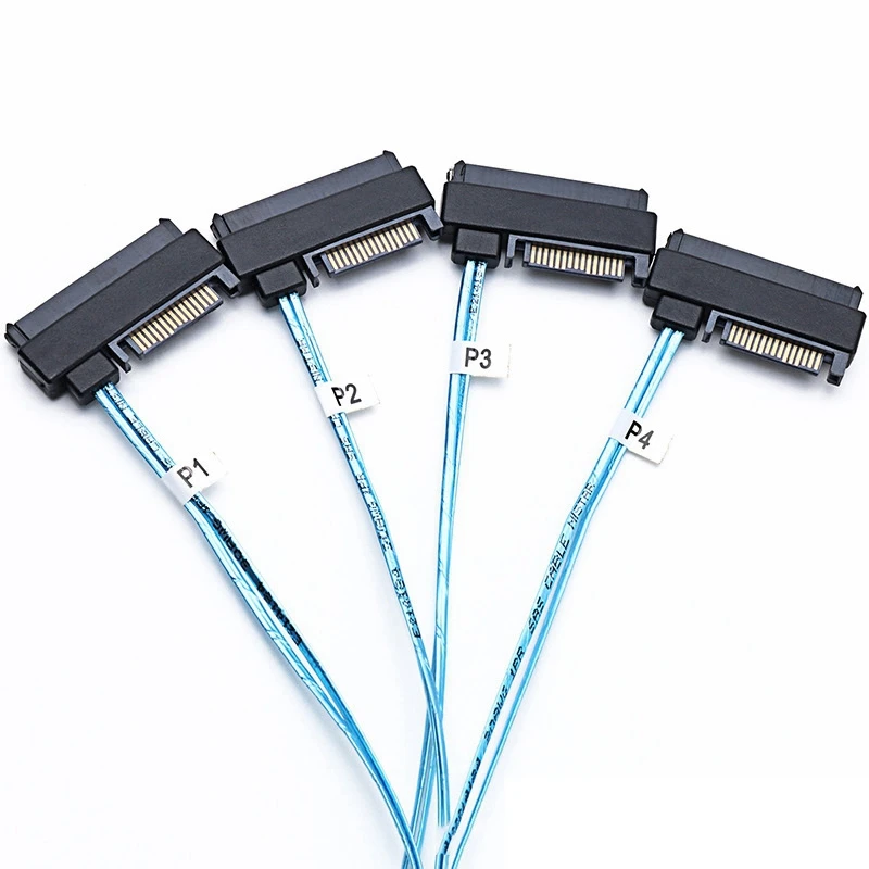 Кабель для передачи данных сервера Mini SAS SFF-8643 до 4XSFF-8482 29Pin 12 Гбит/с блоком питания