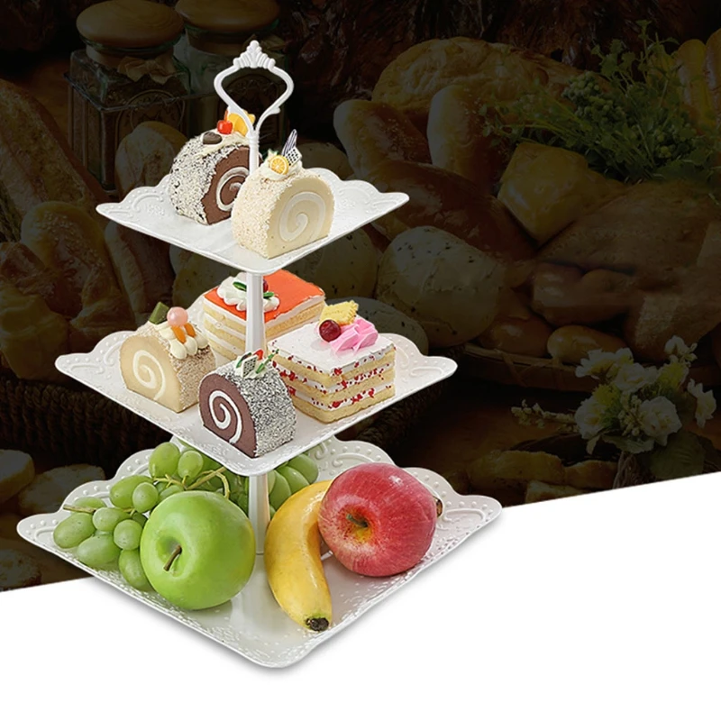 Европейский лоток для праздника вечеринки трехуровневая тарелка фруктов