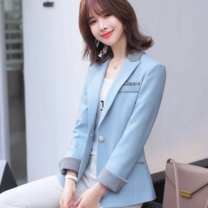 Женские блейзеры и куртки весенние однобортные кардиганы с длинным рукавом