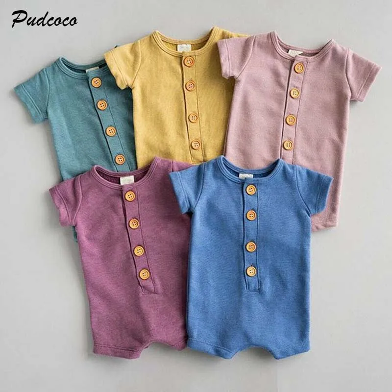 2019 брендовый летний цельный комбинезон для новорожденных девочек и мальчиков с