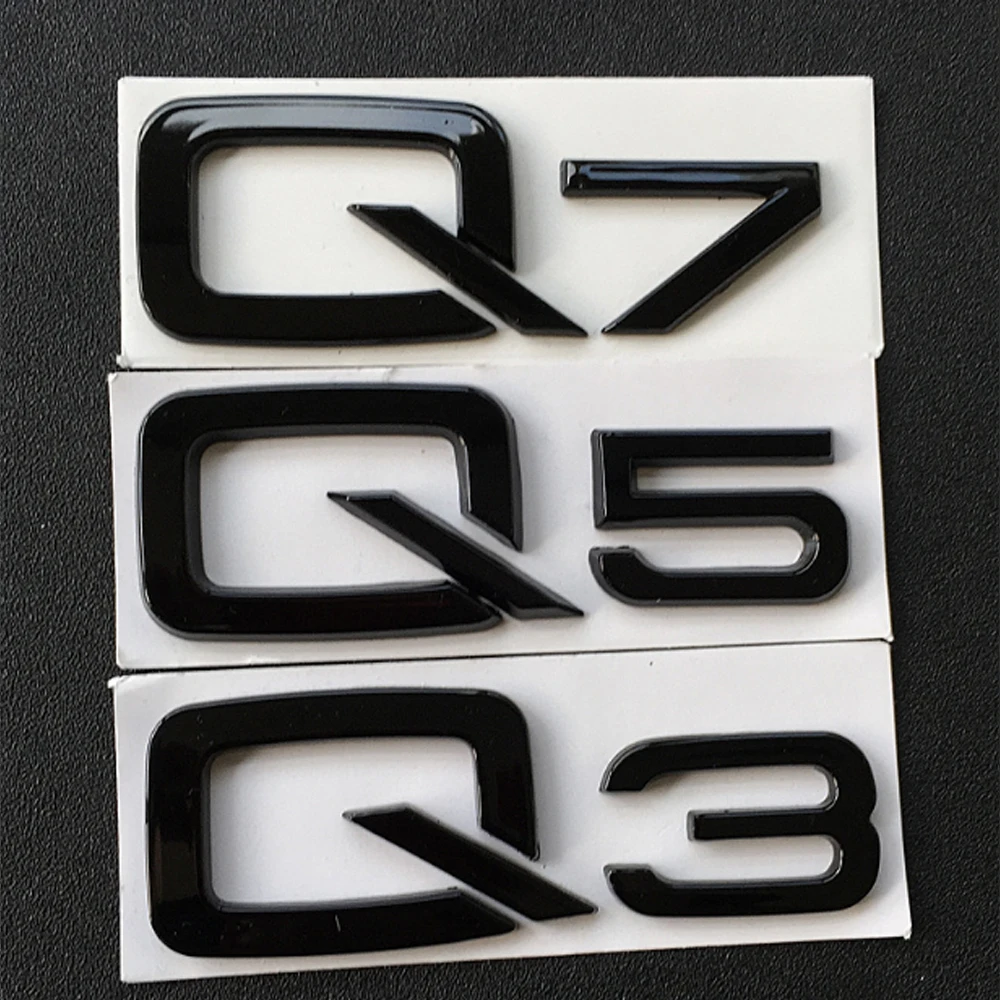 Черные наклейки на заднюю часть машины с названием модели AUDl Q5L: буквы Q2L Q3 Q5 Q7, знаки, эмблемы, накладки, изготовленные из ABS-пластика.