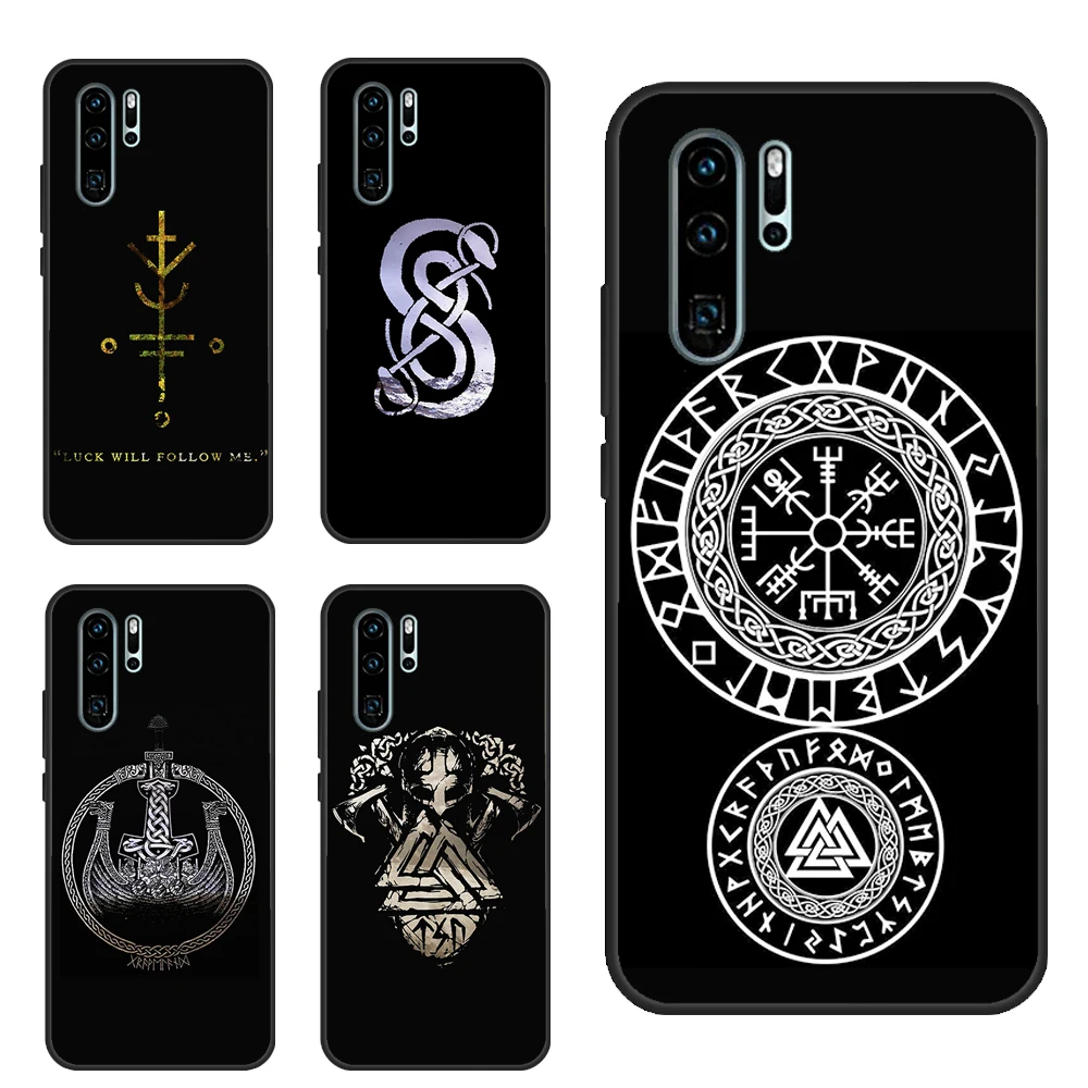 Северные руны викингов Vegvisir для Huawei P20 P40 Lite P30 Pro Nova 5T P Smart 2021 чехол Honor 10X 8X 10i