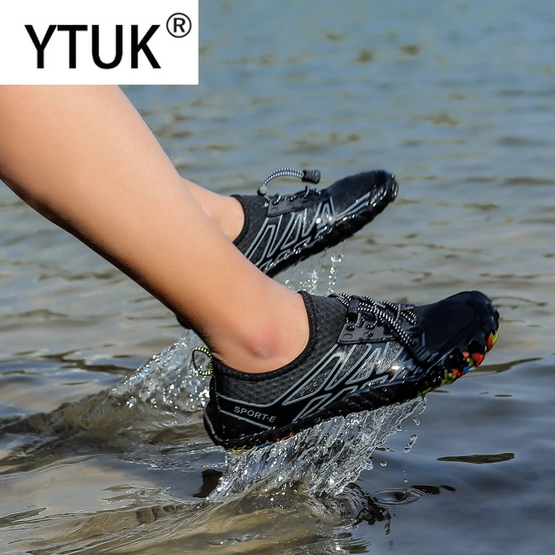 

YTUK Unisex summer Quick-dry Aqua Shoes women Lightweight Barefoot Five Fingers sneakers men Outdoor Non-slip Swimming gym shoe