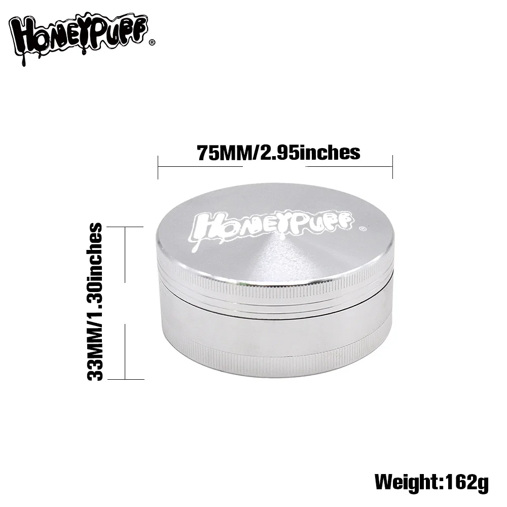 Мельница для табака алюминиевая 75 мм с острыми алмазными зубьями | Дом и сад