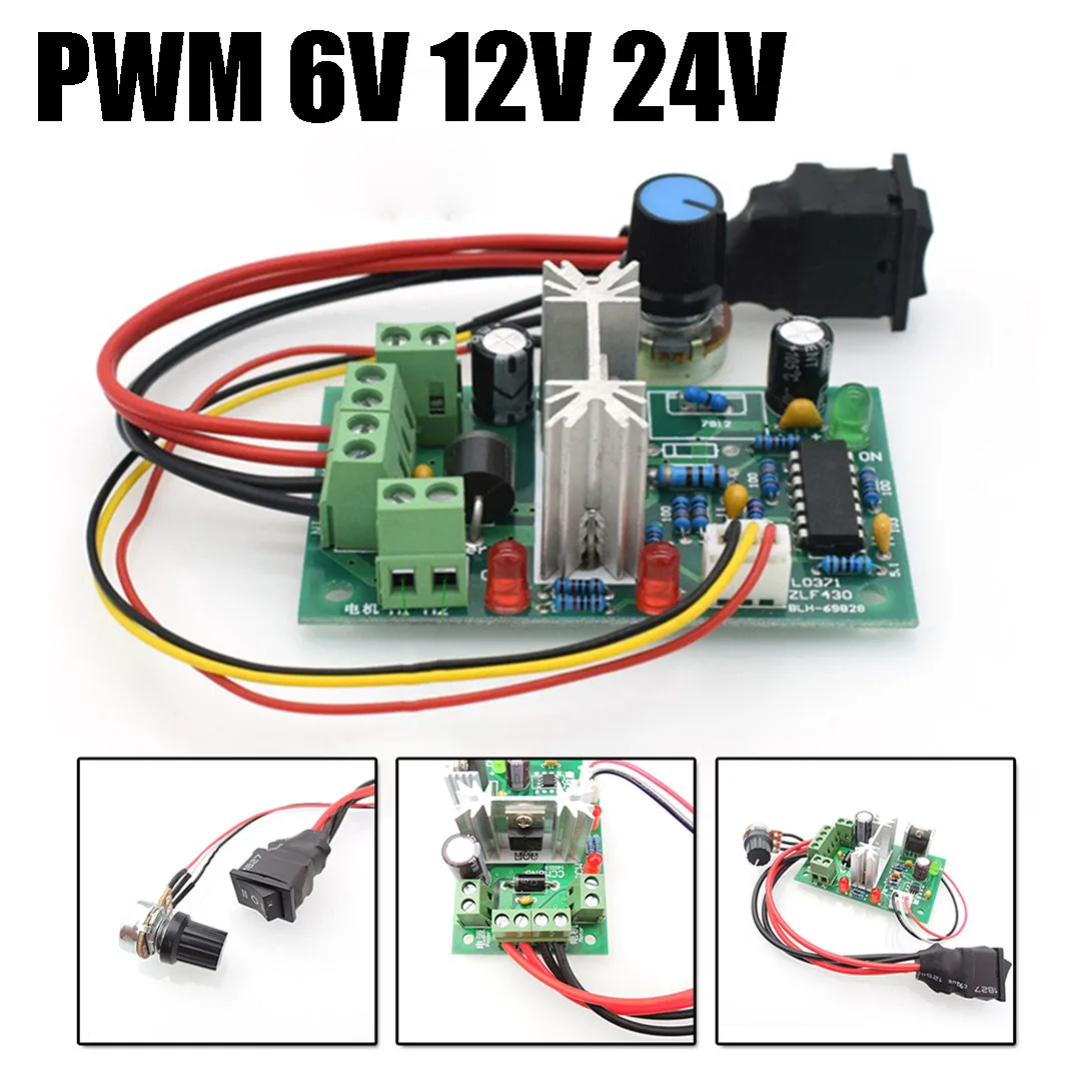 

Аксессуар регулятор скорости двигателя 6 в 12 В 24 В, замена PWM, Реверсивный