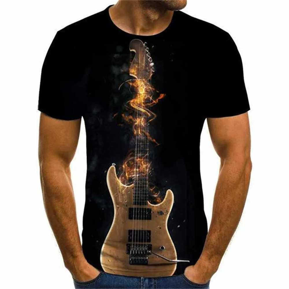 

2020 anime 3d printing funny t shirt male music notes fashion t-shirt play sexy kids harajuku top funny t shirts homme tshirt