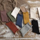 Женские хлопковые носки, с оборками, в стиле преппи, кавайные носки