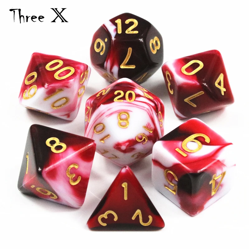Высококачественный набор D4 D6 D8 D10 D12 D20 кубик для настольной игры Dados De