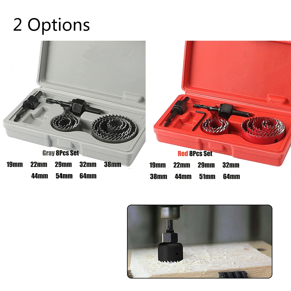 

11pcs Wooden Hole Saw Drill Bit Set Kit Hole Saws Arbor Wrench 3/4inch 2 1/2inch Wooden Round Housing Wood Cutting