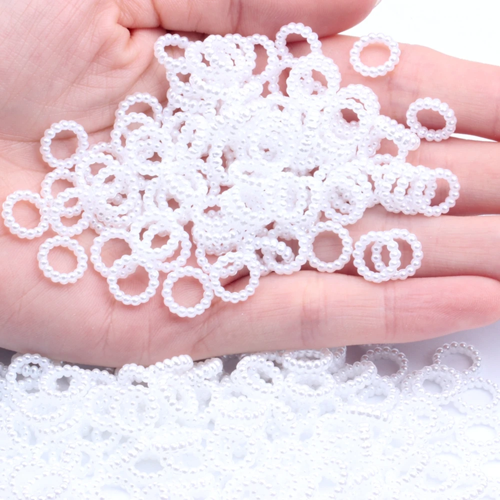 

Half Pearls Flatback 10mm 100/1000pcs ABS Imitation Pearl Circle Jewelry Wedding Party DIY Nail Jewelry Decorations