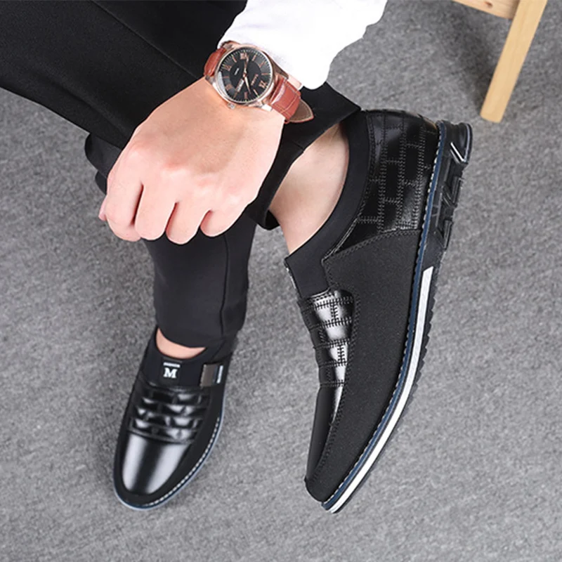 

Men's Leather Shoes Quality Genuine Leather Oxford Shoes for Male Fashion Loafers Big Size 38-48 Slip on Driving Men Shoes