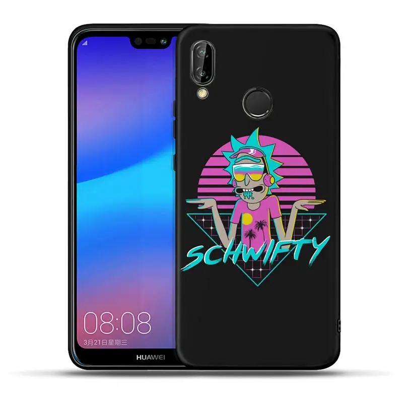 H1375 Черный силиконовый мягкий чехол Rick and Morty для huawei mate 20 10 P30 P20 Pro P10 P9 P8 Lite P Smart - Цвет: H1375
