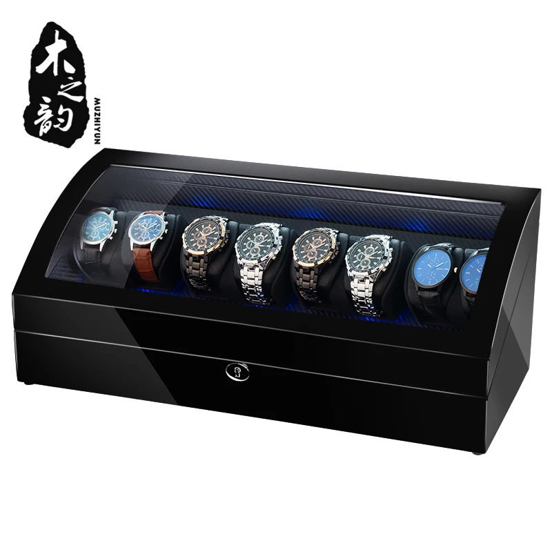 16 Автоматическая коробка для намотки часов из искусственной кожи хранения