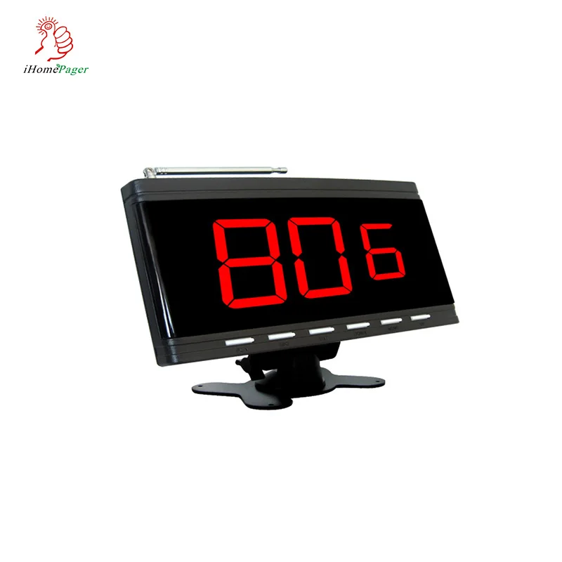 Беспроводной дисплей системы вызова приемник экрана подкачки для ресторана