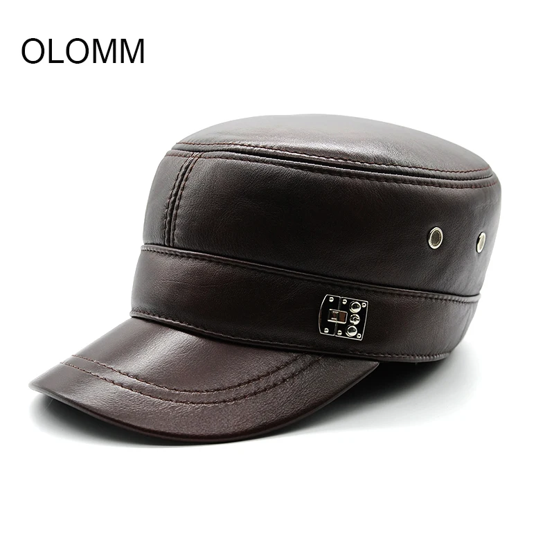 Кепка B26 мужская из натуральной кожи армейская бейсболка в стиле милитари шапка с