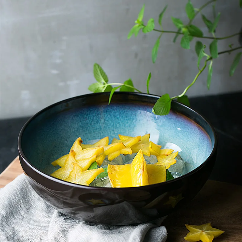 Креативная керамическая миска для супа Салатница бытовая большая лапши яиц и