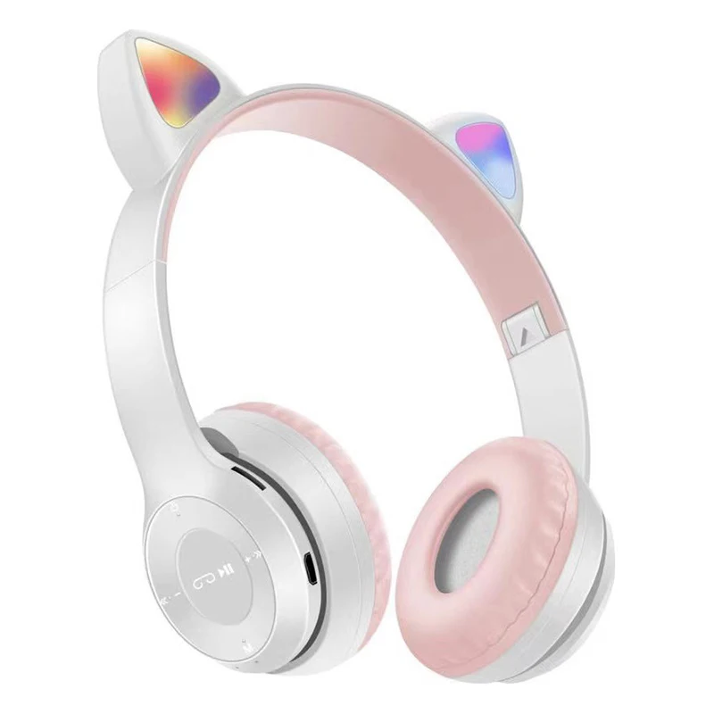 

New Arrival LED Cat Ear Noise Cancelling Headphones Bluetooth 5.0 Young People Kids Headset Support 3.5mm Audio Jack Headset