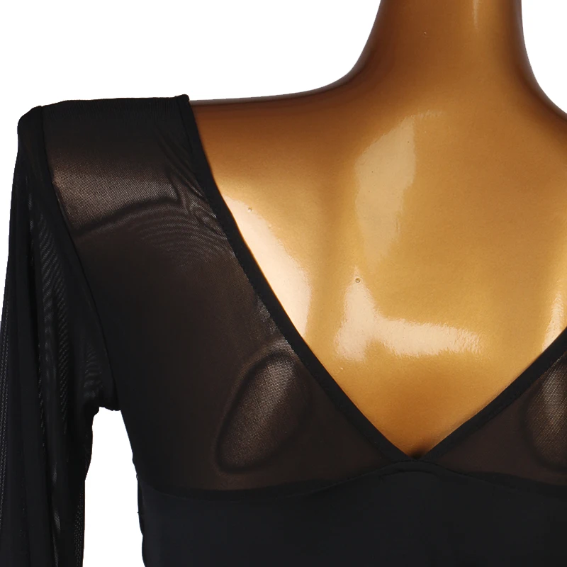 Топ женский слитный с длинным рукавом для латиноамериканских танцев |